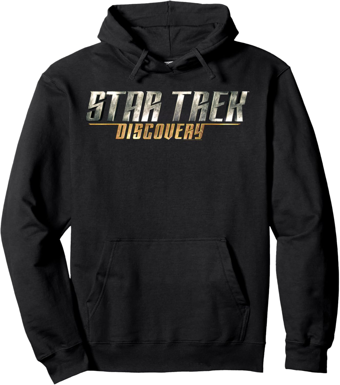 

Худи с металлическим текстурированным логотипом Star Trek Discovery, черный