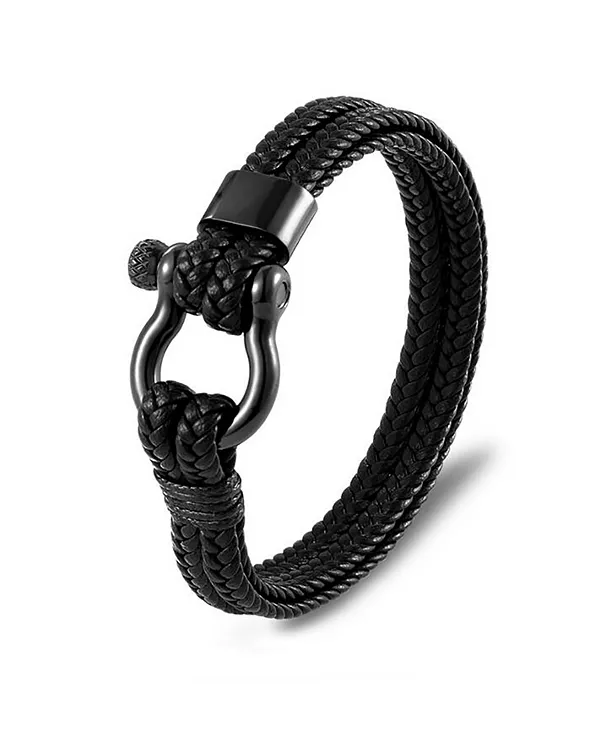 

Браслет из нержавеющей стали с черной застежкой-винтом Rhona Sutton, black