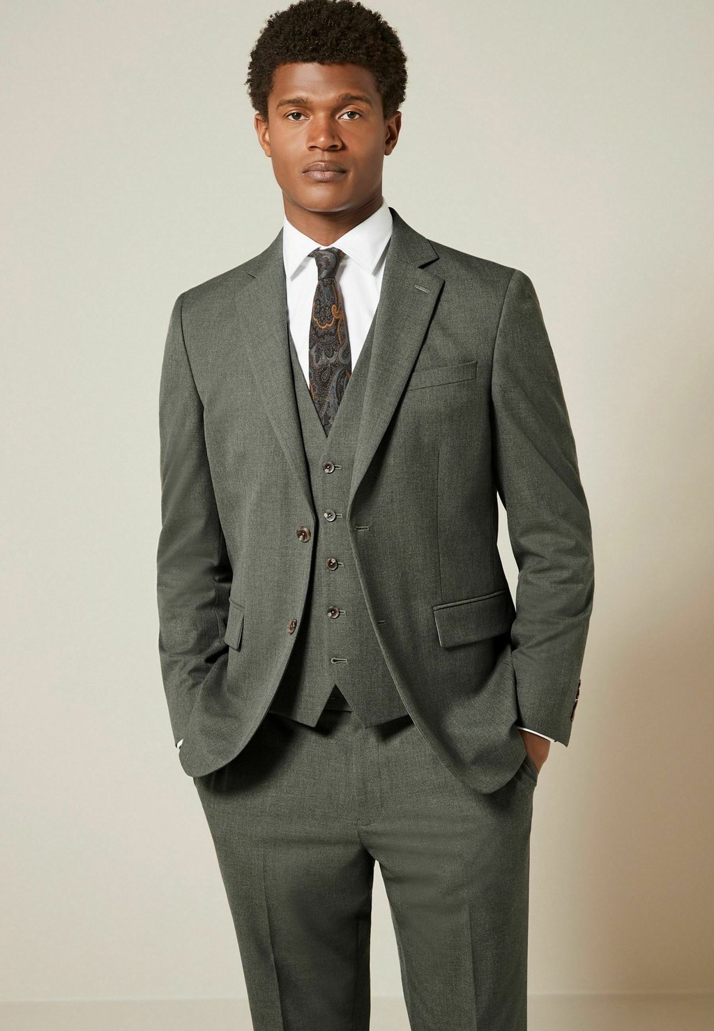 

Элегантный пиджак SLIM FIT MOTIONFLEX TWO BUTTON Next, зеленый