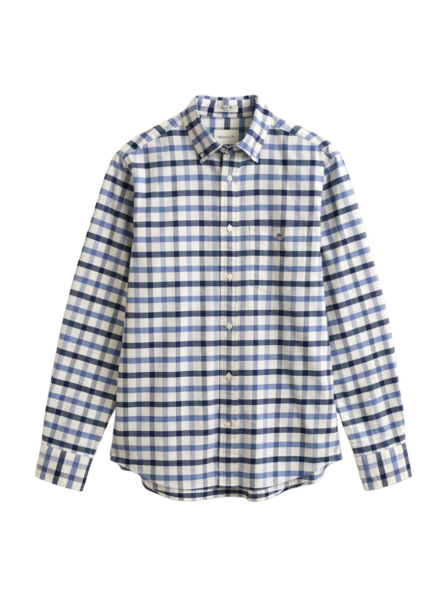 

Рубашка на пуговицах классического кроя GANT, синий