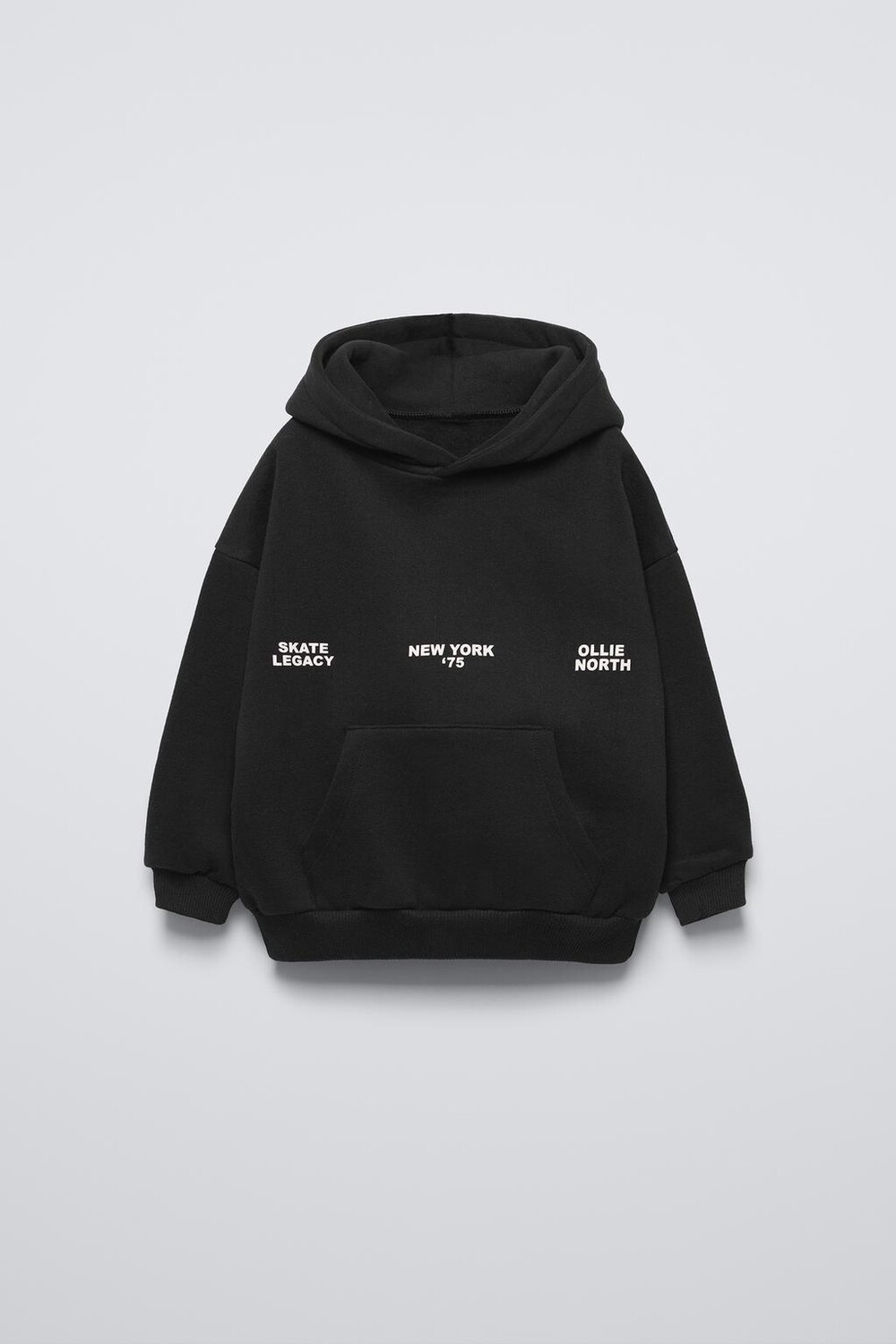 

Толстовка с высоким лозунгом ZARA, черный