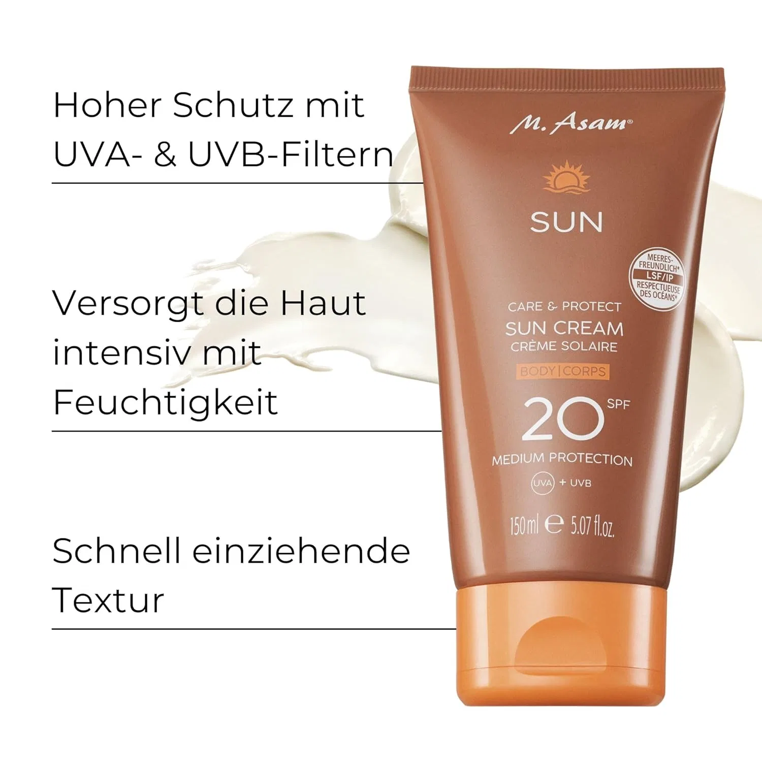 Солнцезащитный крем для тела M. Asam SUN Care & Protect SPF 20 150 мл M. Asam — фото 2