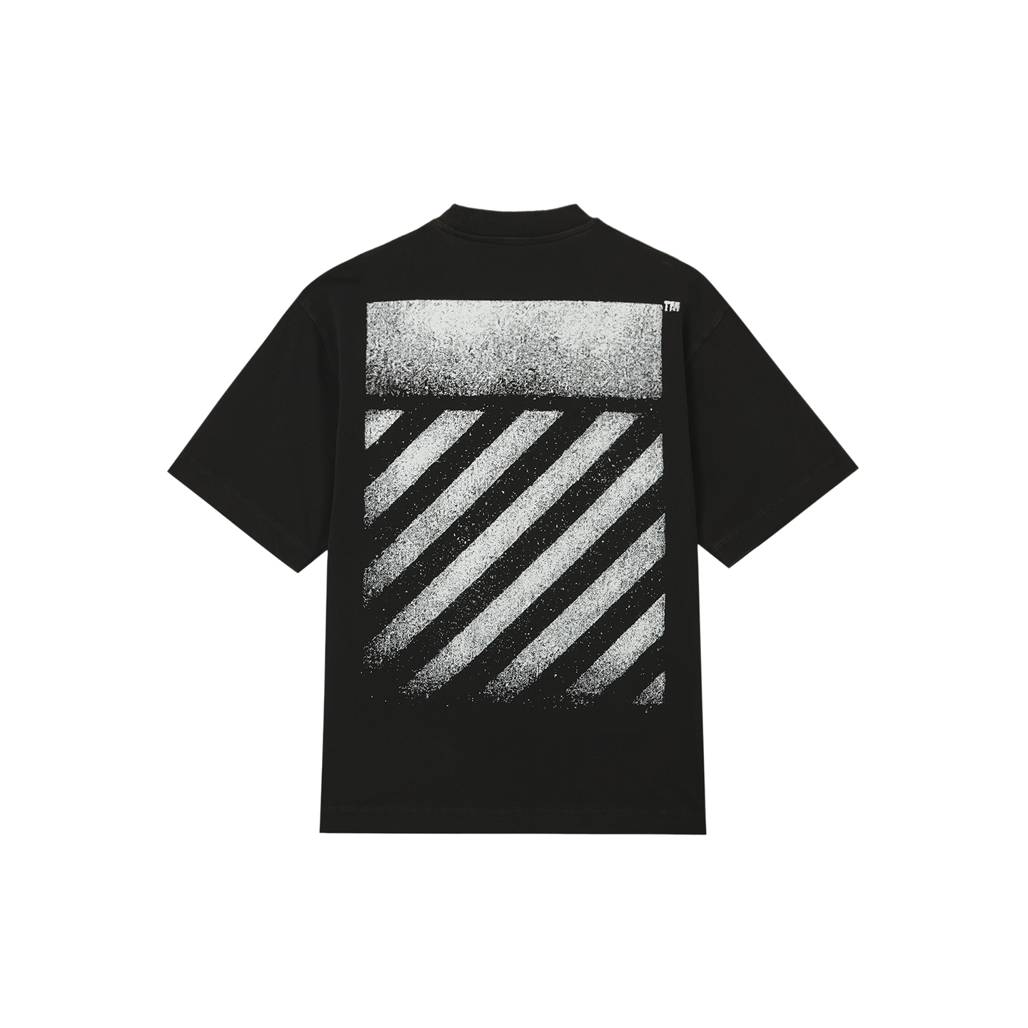 

OFF-WHITE Футболка OFF WHITE Unisex черная с круглым вырезом, средней плотности