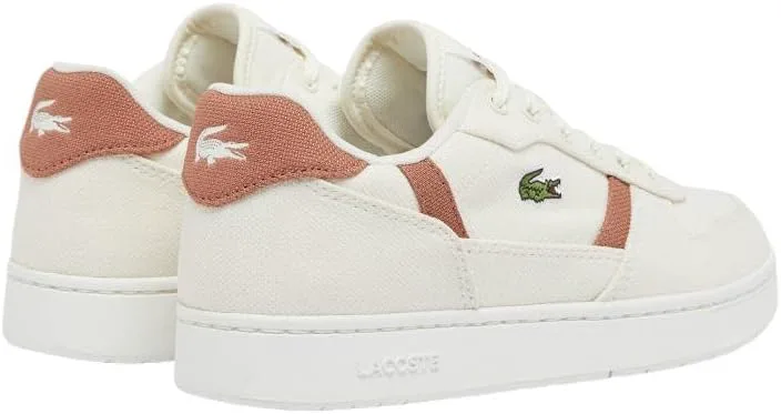 Кроссовки Lacoste для детей и подростков, набор T-Clip, унисекс, кремово-белый/коричневый — фото 3