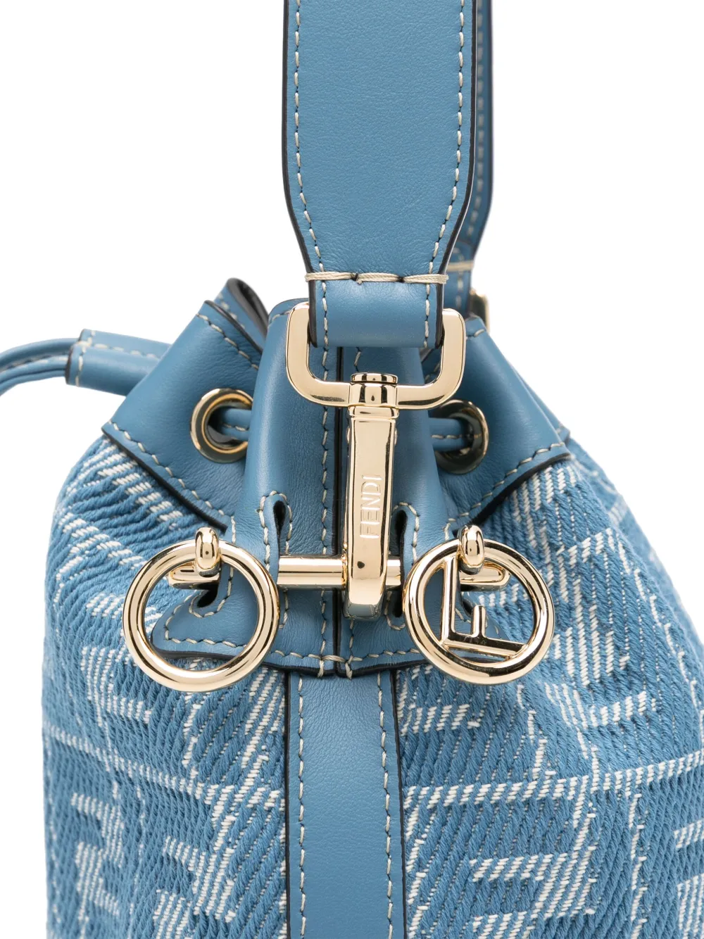 Сумка-ведро mon tresor FENDI, синий — фото 4
