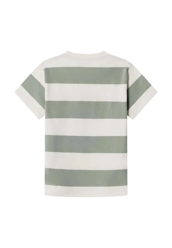 Футболка с полосатым принтом в стиле фестиваля Hackett London, Sage Green — фото 2