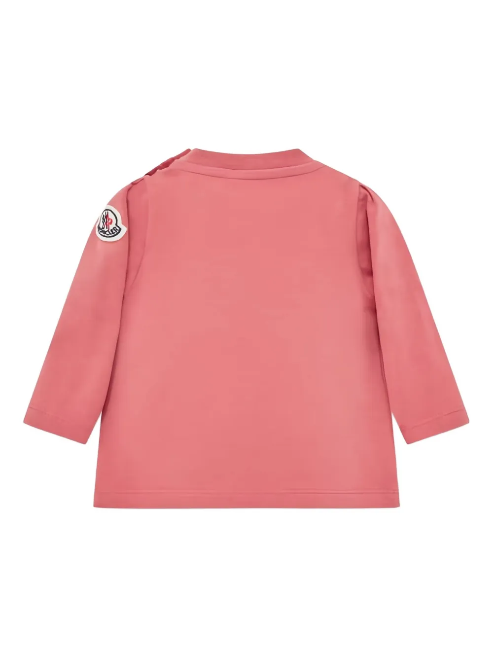 Футболка с длинными рукавами и логотипом Moncler Enfant, розовый — фото 2