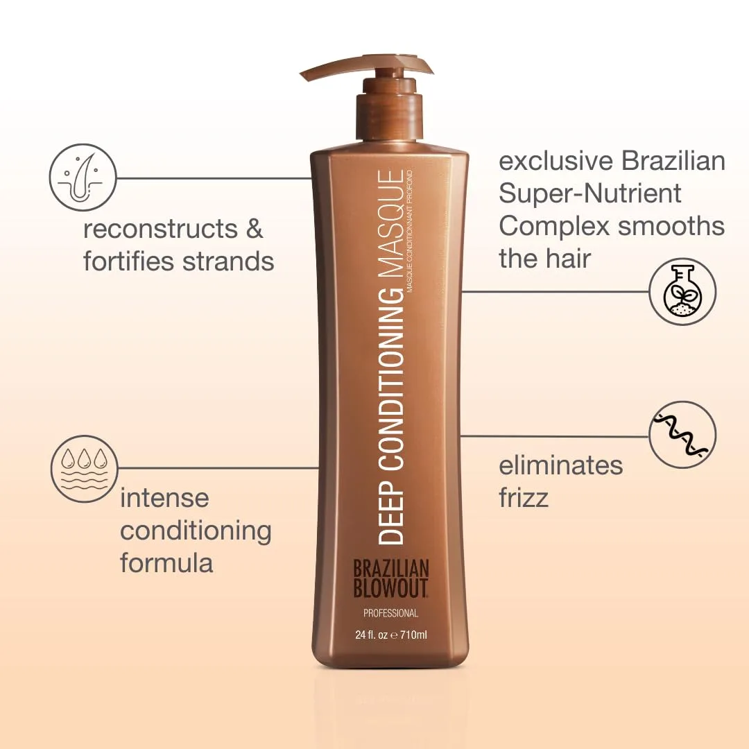 Маска для глубокого кондиционирования Brazilian Blowout, 24 жидких унции 710 мл (1 шт.) — фото 2