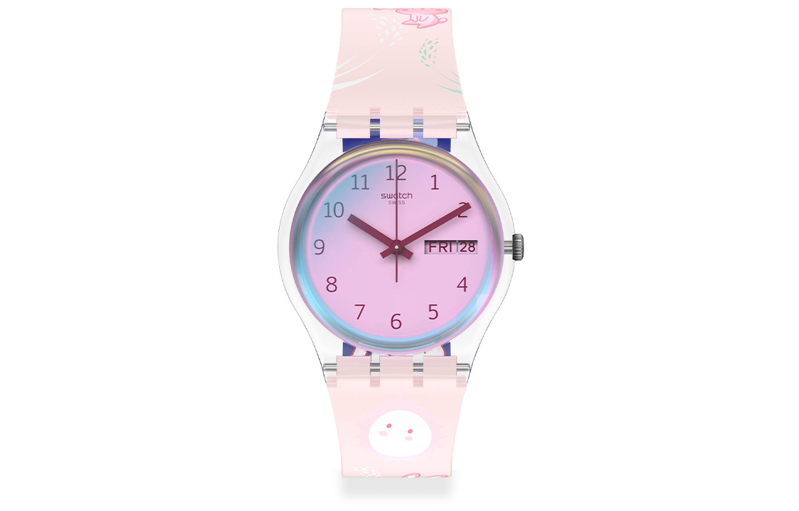 

SWATCH Часы Unisex Gent Series 39.2mm Pink Watch GE714C, Blue Pink