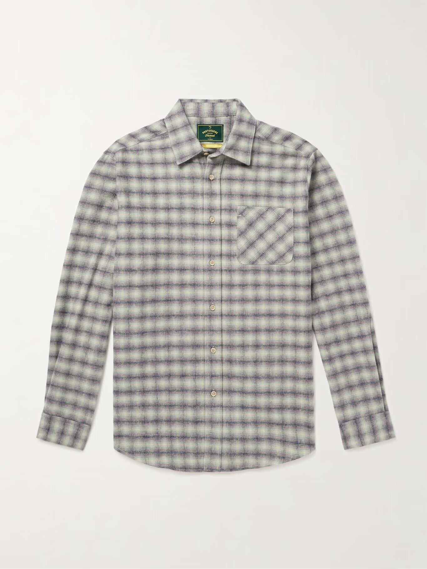 

Рубашка Ilusion из хлопкового жаккарда в клетку PORTUGUESE FLANNEL, светло-зеленый