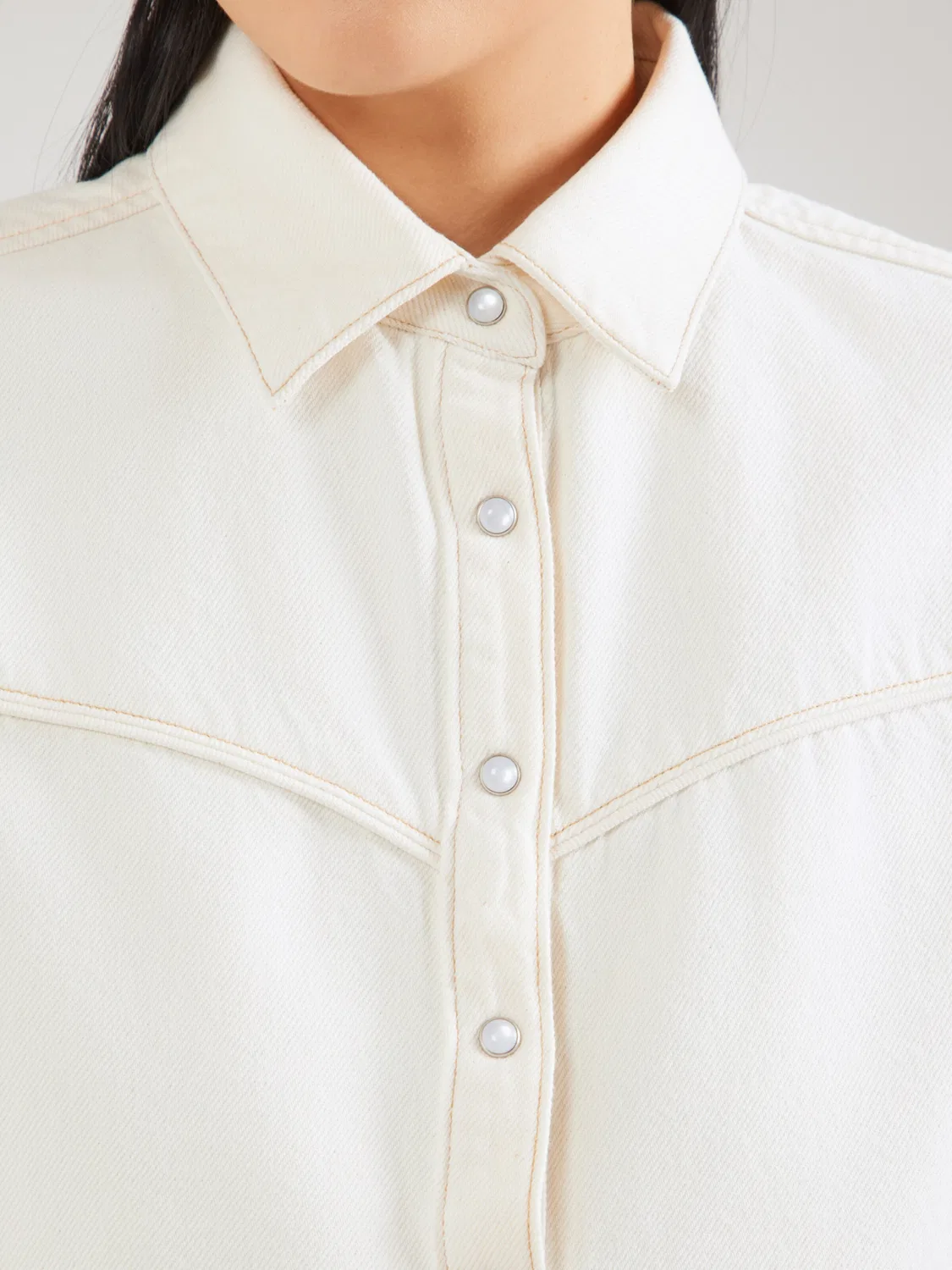 Блузка 'Logan Short Sleeve Denim Shirt' Levi'S , Wool White — фото 2