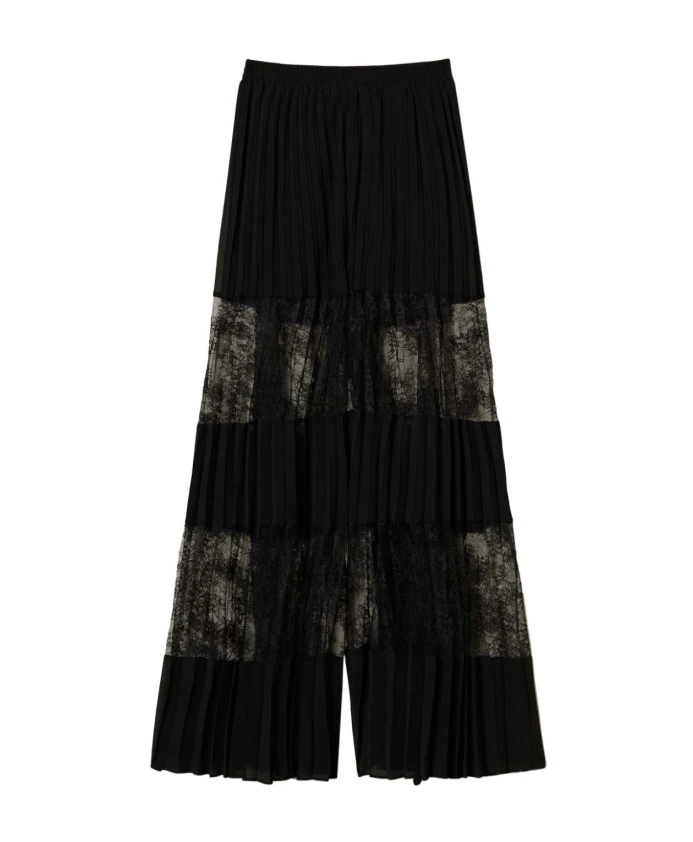 

Черные брюки со шнуровкой и эластичным поясом Twinset, черный