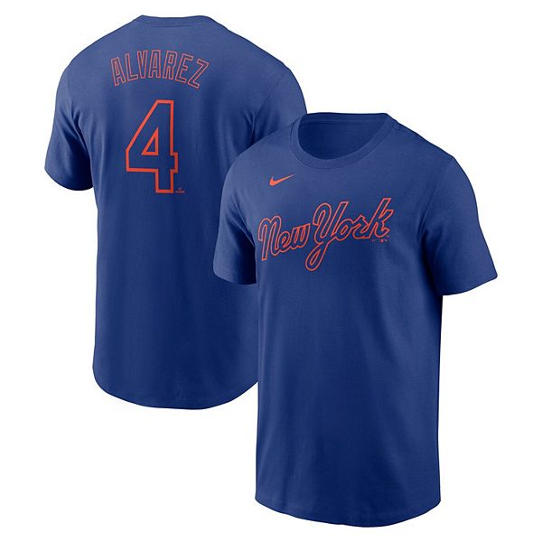 

Футболка с именем и номером francisco alvarez royal new york mets Nike