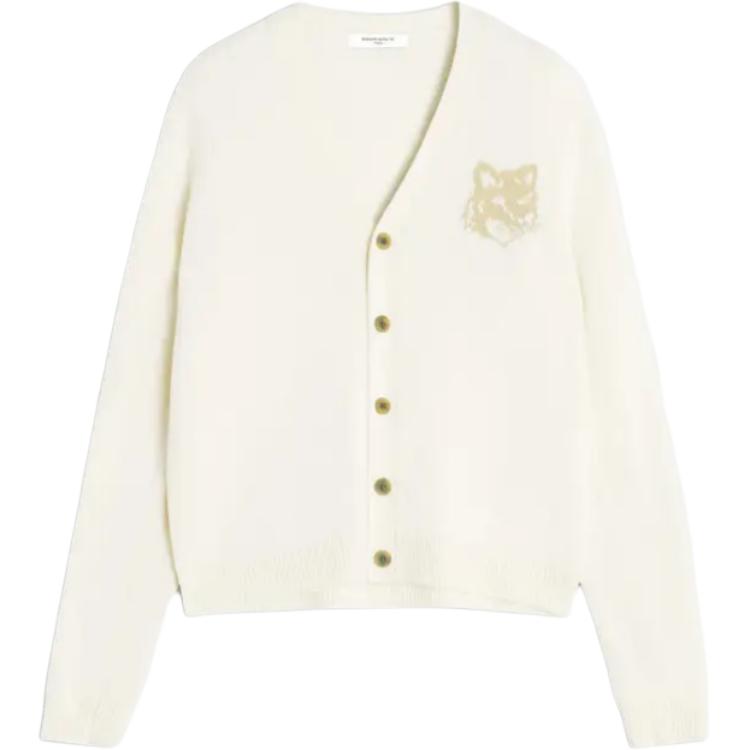 

Кардиган с лисьей головой от Maison Kitsuné Maison Kitsune, Ecru