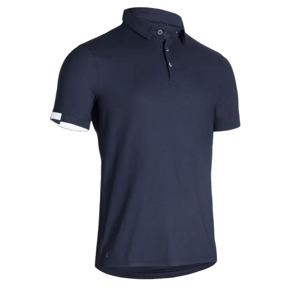 

Футболка поло мужская синяя черная DECATHLON