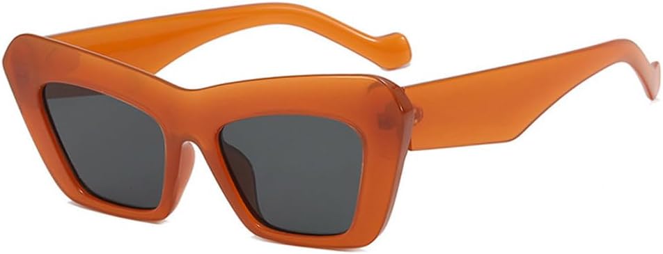 

Винтажные солнцезащитные очки для женщин и мужчин, «кошачий глаз», в толстой оправе, модные женские ретро-очки для путешествий, солнцезащитные очки UV400 TKKTLLT, Brown Gray