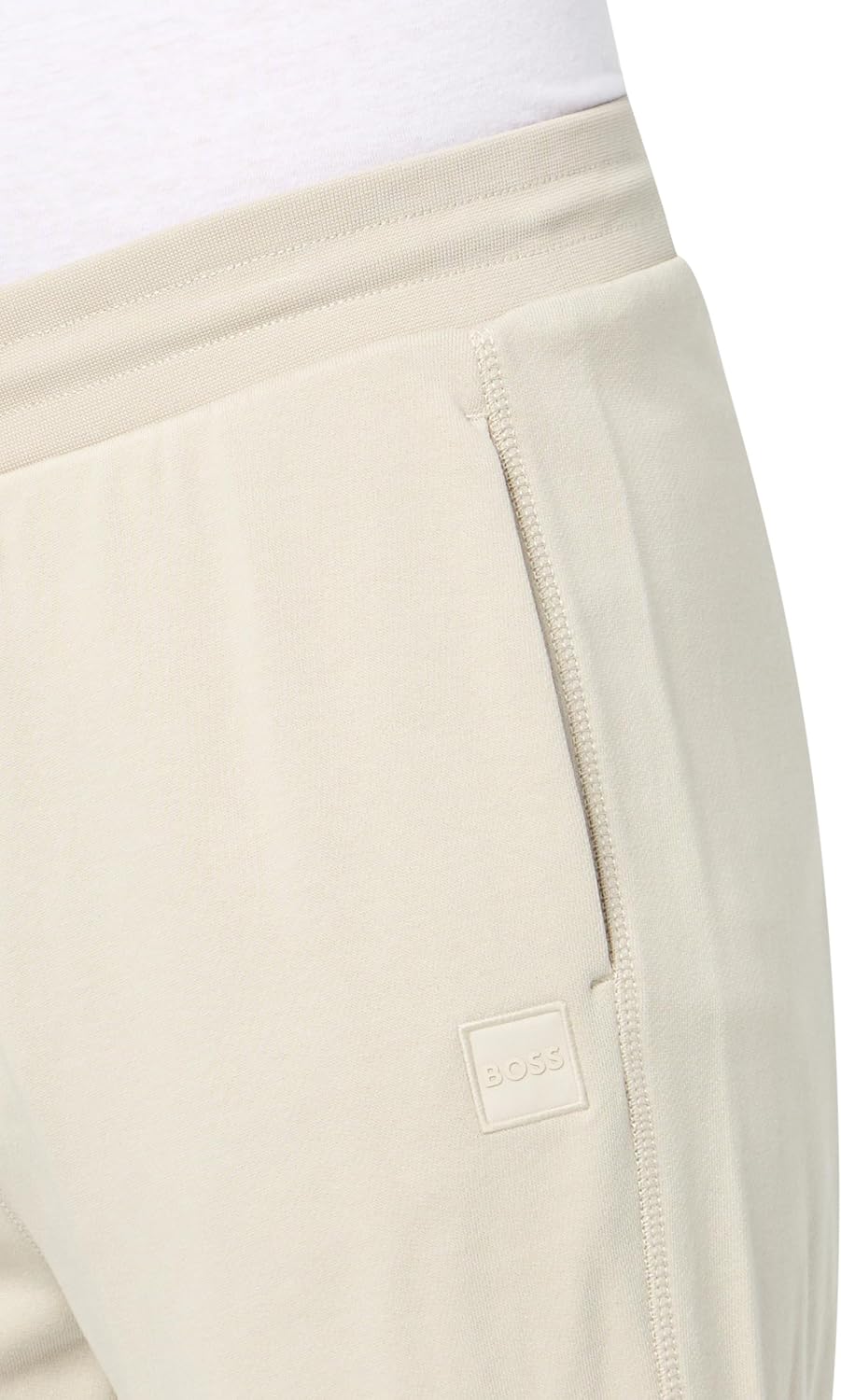 Мужские спортивные брюки BOSS из джерси с завязками, Stone Beige — фото 3
