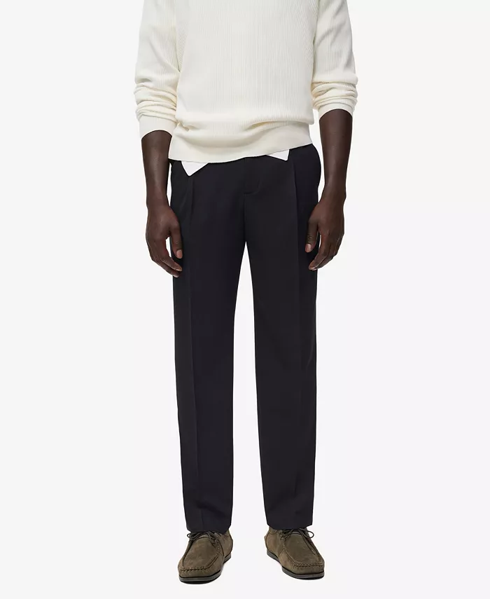 

Мужские брюки Fluid прямого кроя Mango, синий