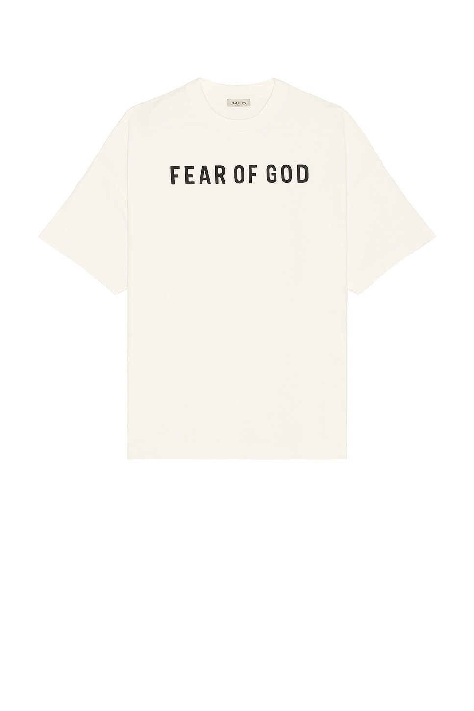 

Футболка с коротким рукавом — черный принт с логотипом Fear Of God