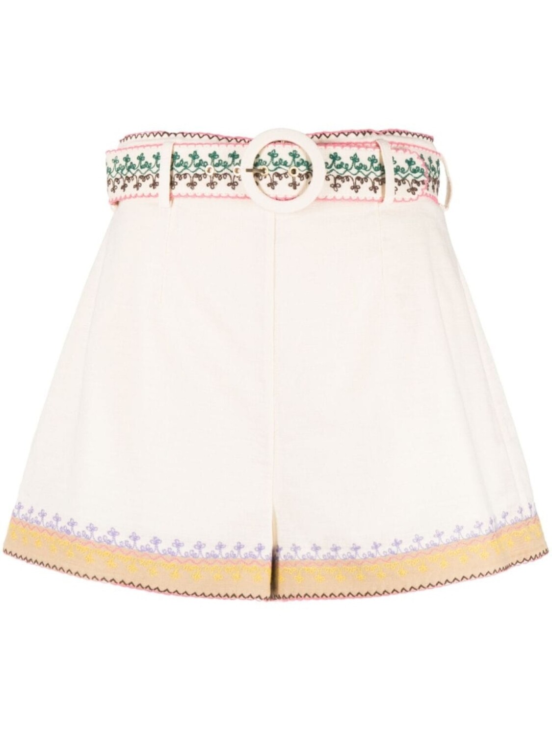 

ZIMMERMANN шорты August с вышивкой, нейтральный цвет