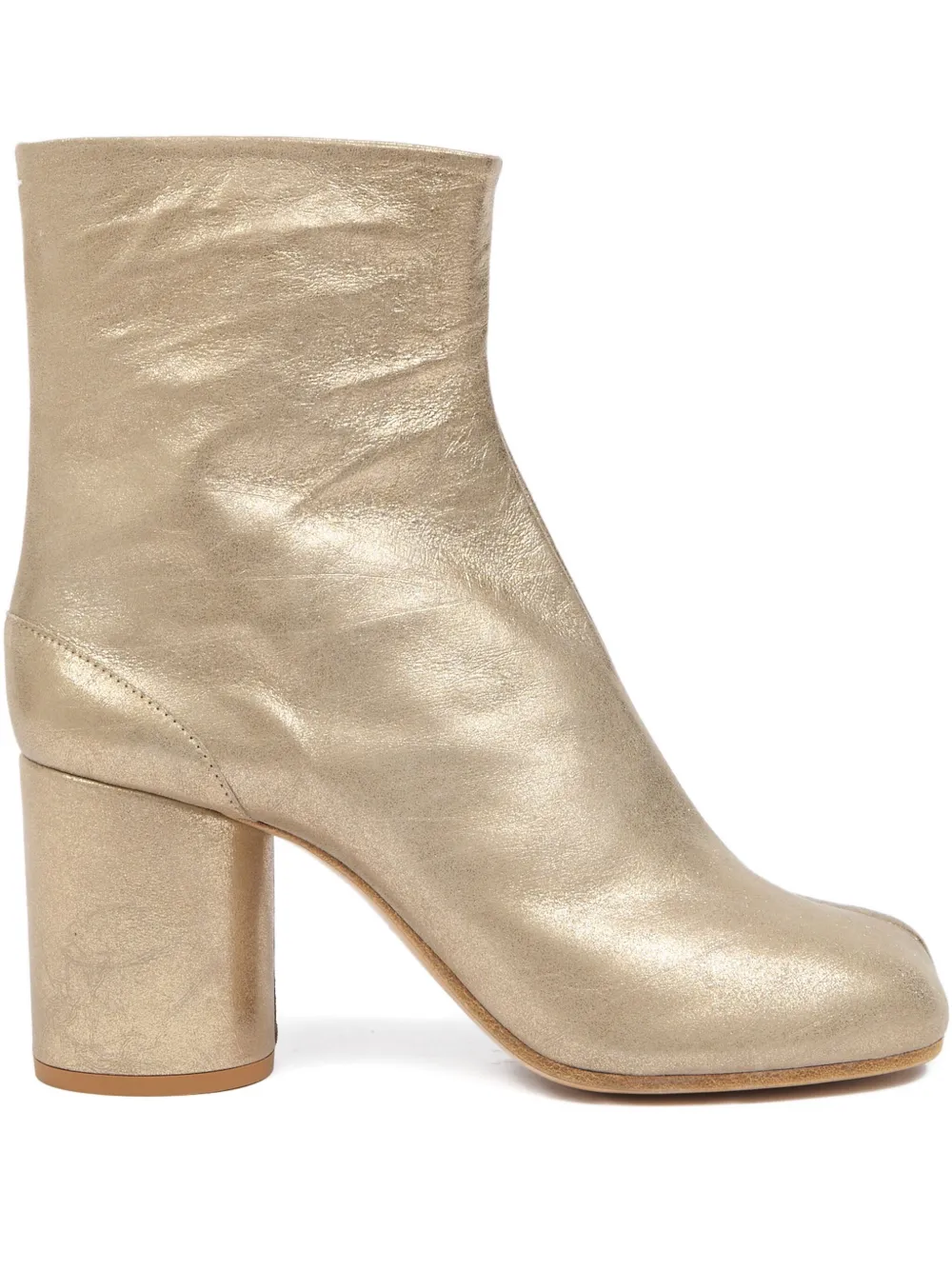 Ботильоны Tabi на блочном каблуке Maison Margiela, золотистый