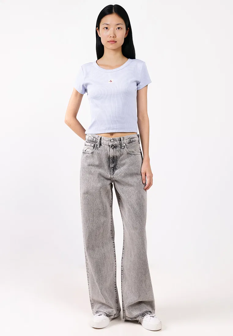 Джинсы свободного кроя, Calvin Klein Jeans, серый — фото 4
