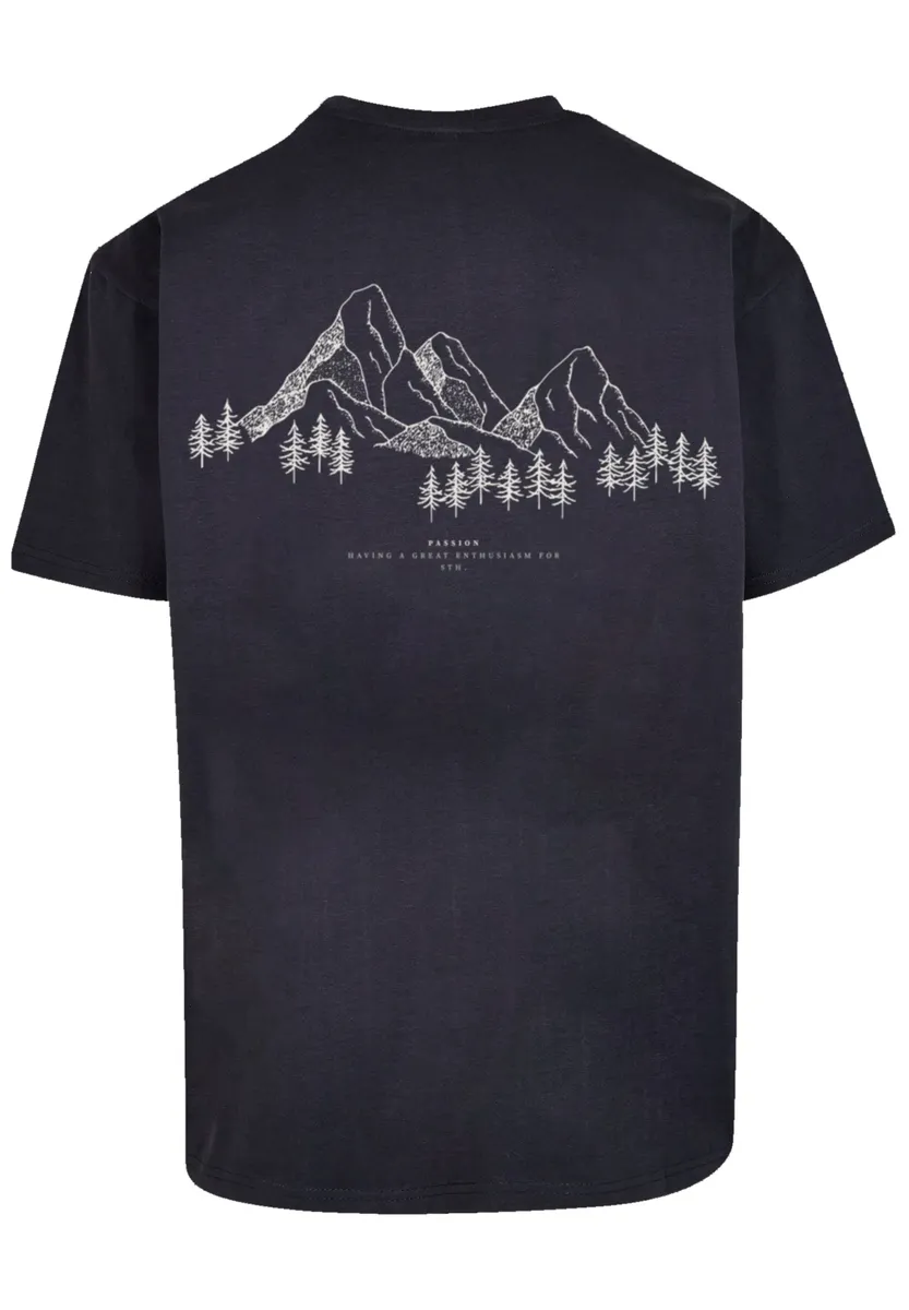 

F4NT4STIC Футболка "PLUS SIZE Mountain Mountains", принт, цвет морской волны