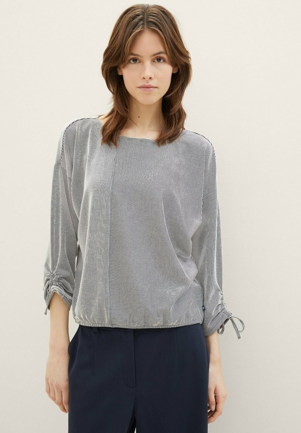 

Блузка TOM TAILOR DENIM, цвет small navy white stripe