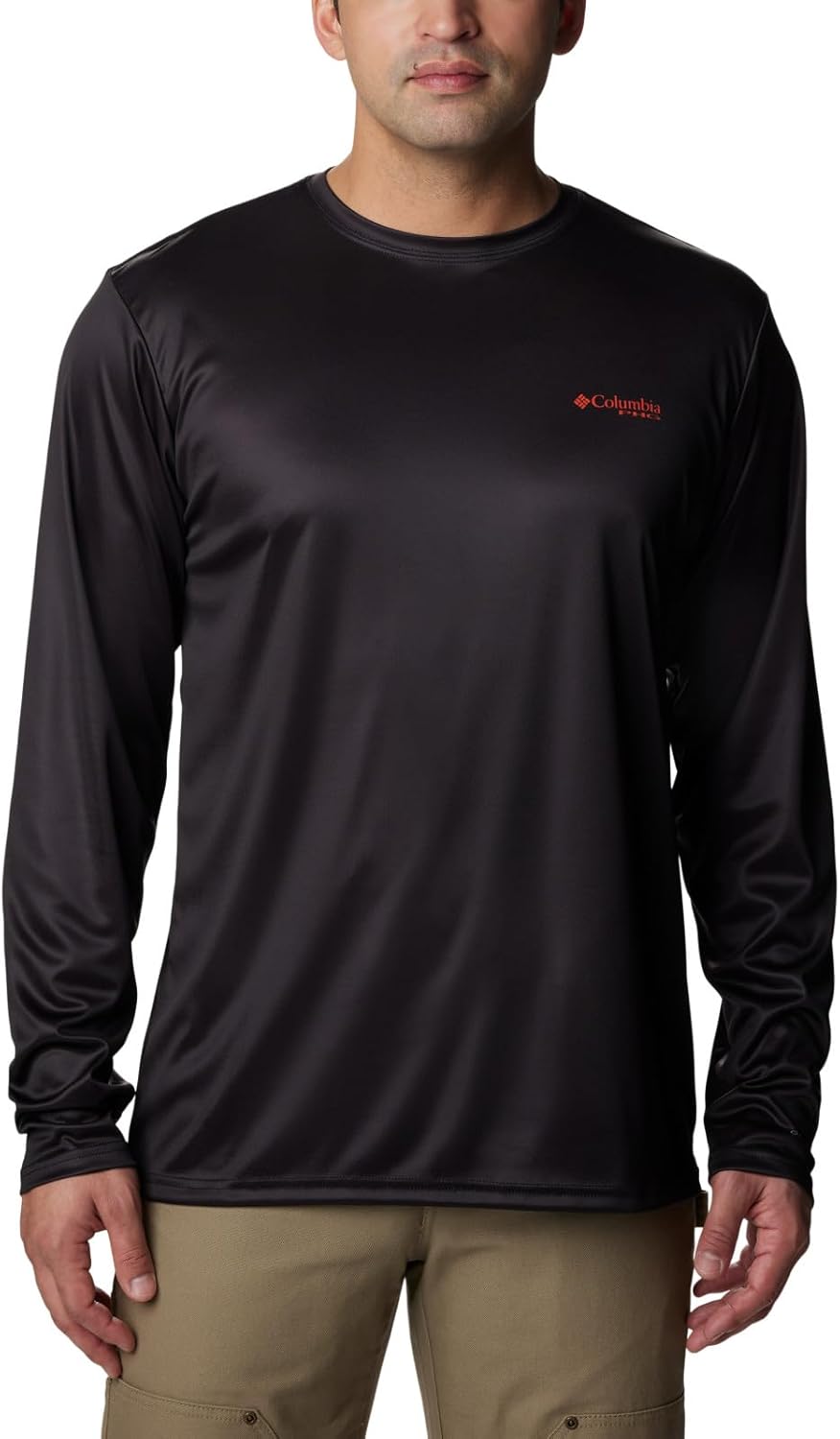 

Футболка Columbia Mens PHG Terminal Shot Game Flag с длинным рукавом, Black, Blaze Cast N Blast