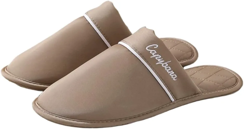 Мужские домашние тапочки Premium Comfort Melard из шелка, на все сезоны, с тихой шелковой стелькой, мягкой подошвой, мягкие домашние шлепанцы Generic, коричневый