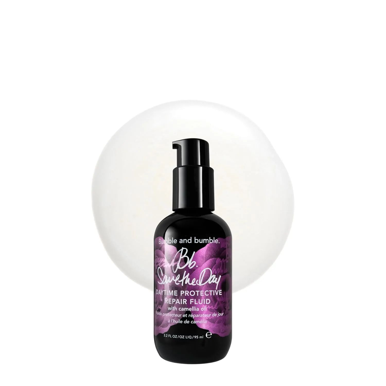 Bumble and bumble. Save the Day Protective Hair Repair Fluid Daily Serum | Смягчает и укрепляет | УФ-фильтр | Для всех типов поврежденных кудрявых, волнистых и прямых волос, 3,2 жидких унции, black