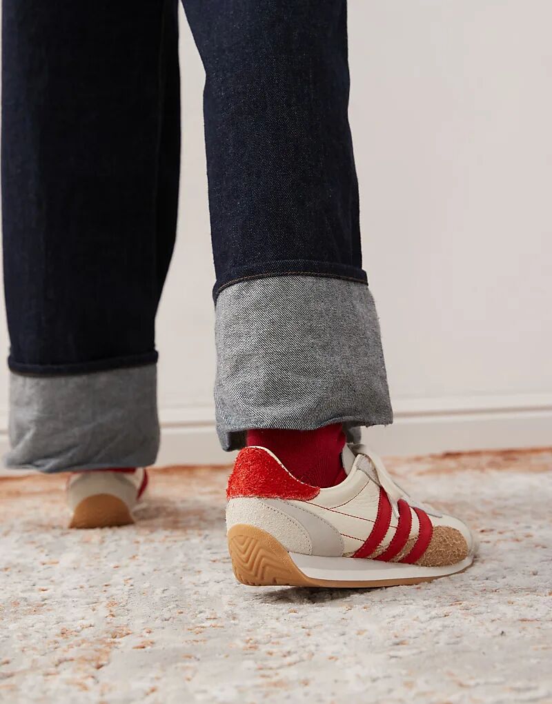 Кроссовки Country OG в белом и красном цвете adidas Originals — фото 2