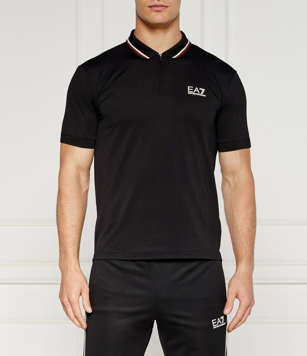 

Поло EA7 Slim Fit, черный