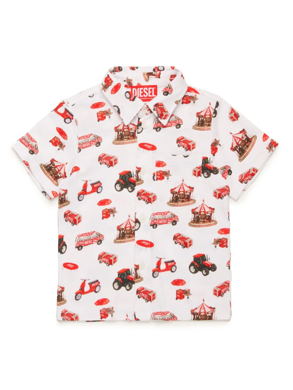 

Рубашка Funny Campaign Diesel Diesel Kids, белый