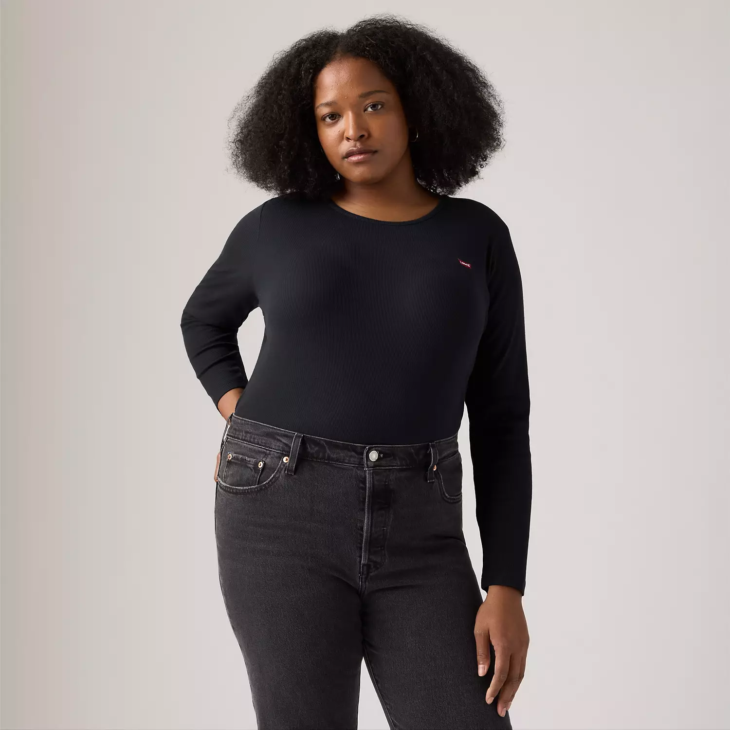 

Футболка с длинными рукавами Hayes (большие размеры) Levi's, цвет Anthracite Night - Black