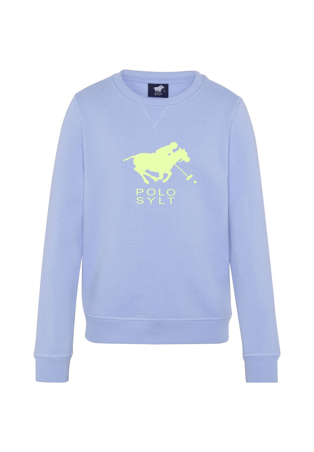 

Свитер с принтом этикетки POLO SYLT, цвет Brunnera Blue