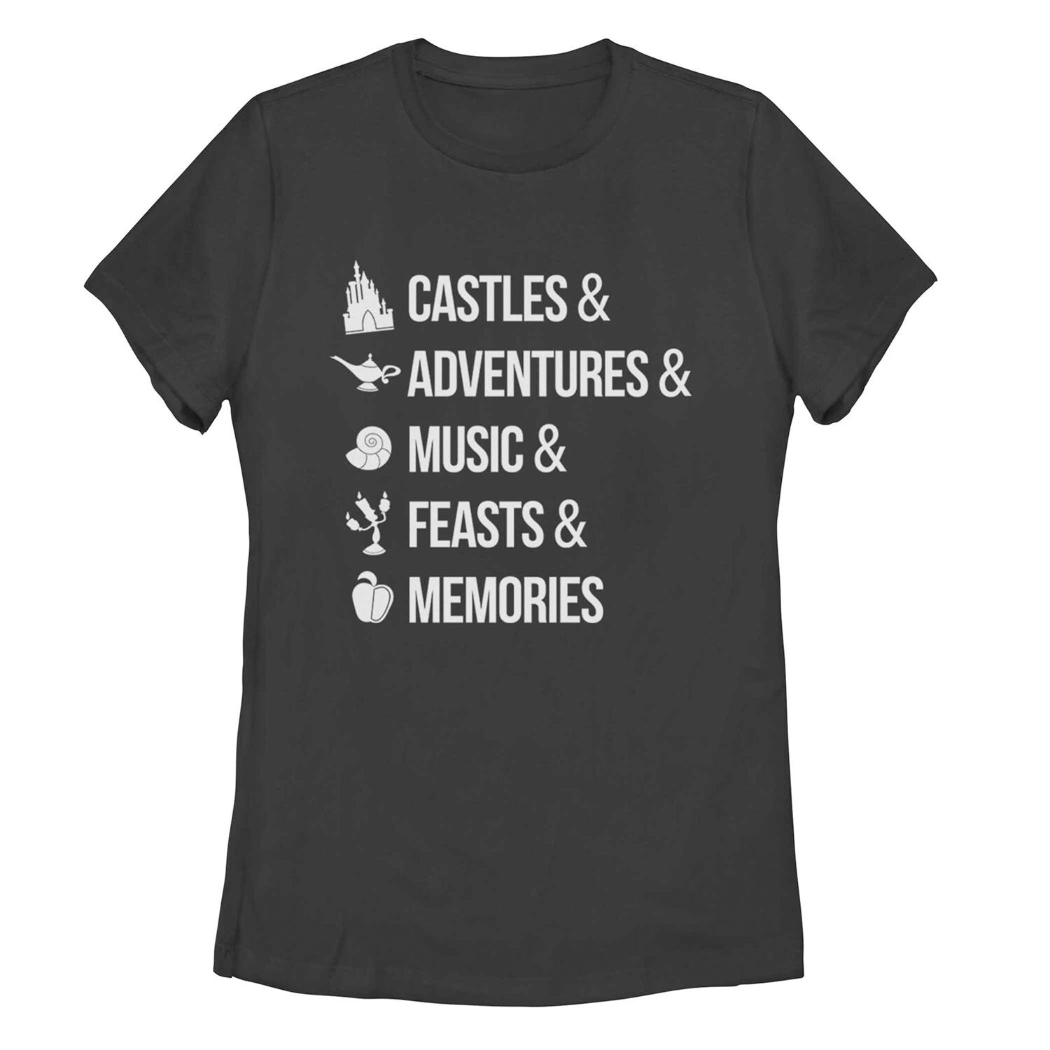 

Детская футболка Disney Castles & Adventures & Music & Feasts & Memories Licensed Character