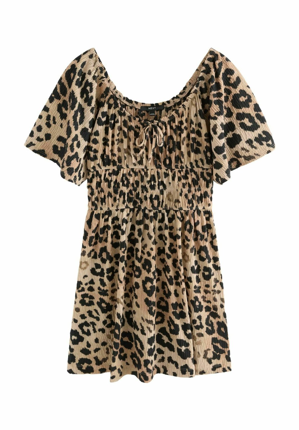 

Платье из джерси SHORT SLEEVE FRONT Next, коричневый