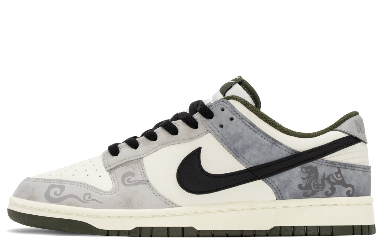 

Dunk Chinese Style, The Source Of Simplicity Абразивостойкие низкие скейтборд кроссовки мужские Black Gray White Nike, черный серый белый