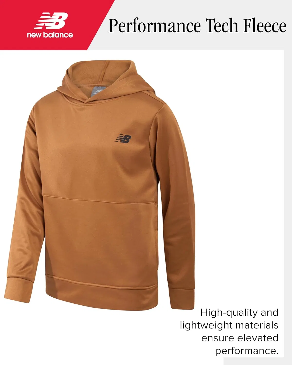 Детский спортивный костюм New Balance Tech Fleece, темно-ладан, 2T-16 — фото 3