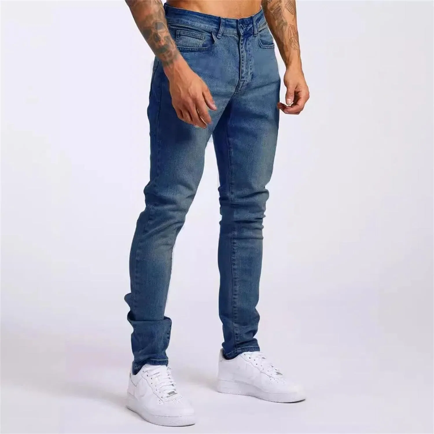 Джинсы Slim Fit, джинсы, Light Blue — фото 4