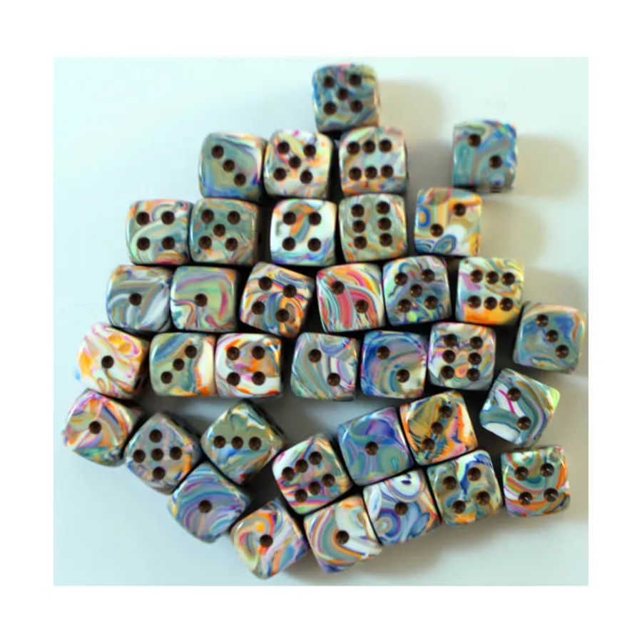 

d6 12 мм Яркий с коричневым (36), Dice - Festive - d6 (Chessex)