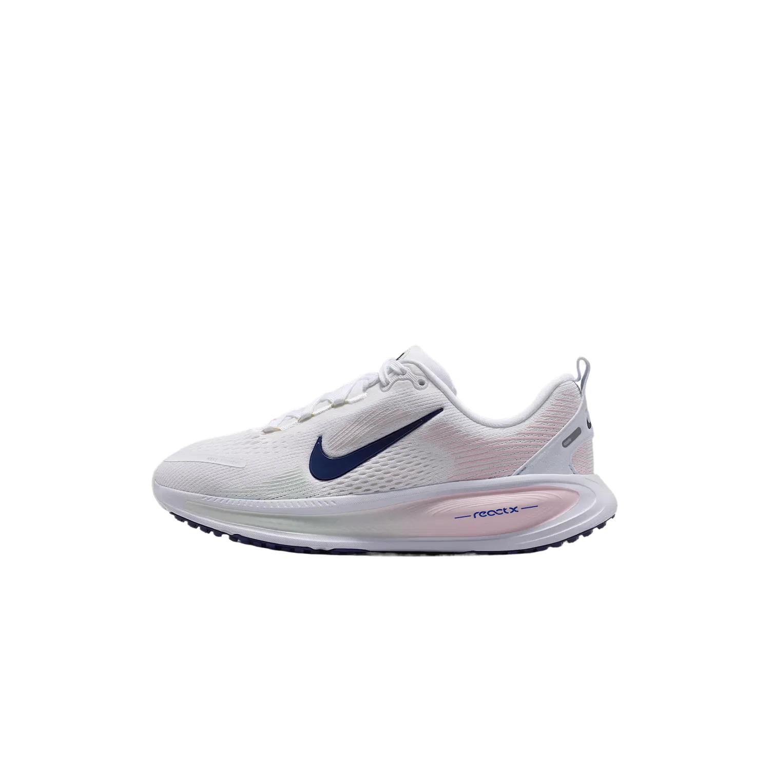 Кроссовки беговые Vomero 18 Fabric Rebound Breathable Low top для детей Nike, White/Soccer Gray/Slight Green/Dark Navy Blue