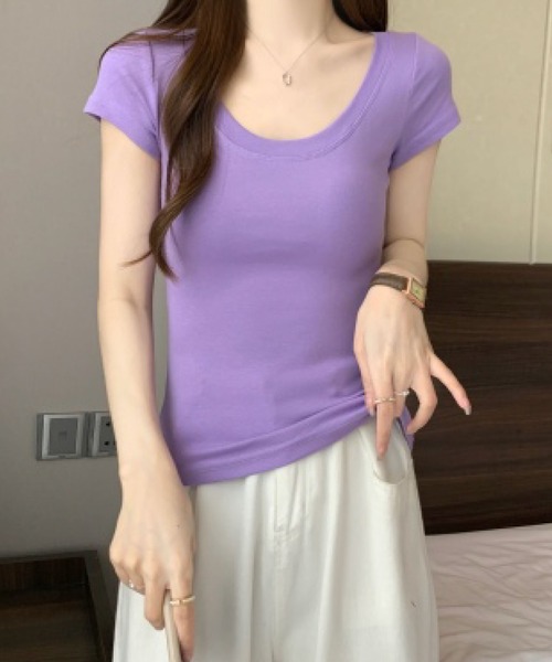 

Футболка, базовый крой 2ly2, фиолетовый