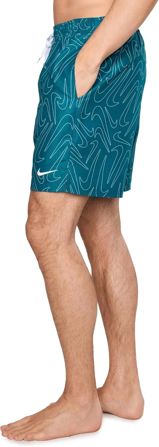 Мужские шорты Nike Breaker Tossed Swoosh 7" с подкладкой, зеленый — фото 3