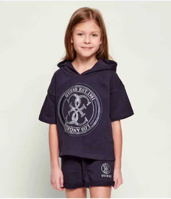 Толстовка loose fit Guess, темно-синий