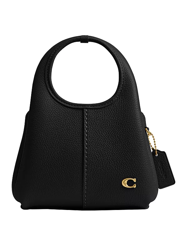 

Миниатюрная кожаная сумка через плечо Lana 19 Coach, черный