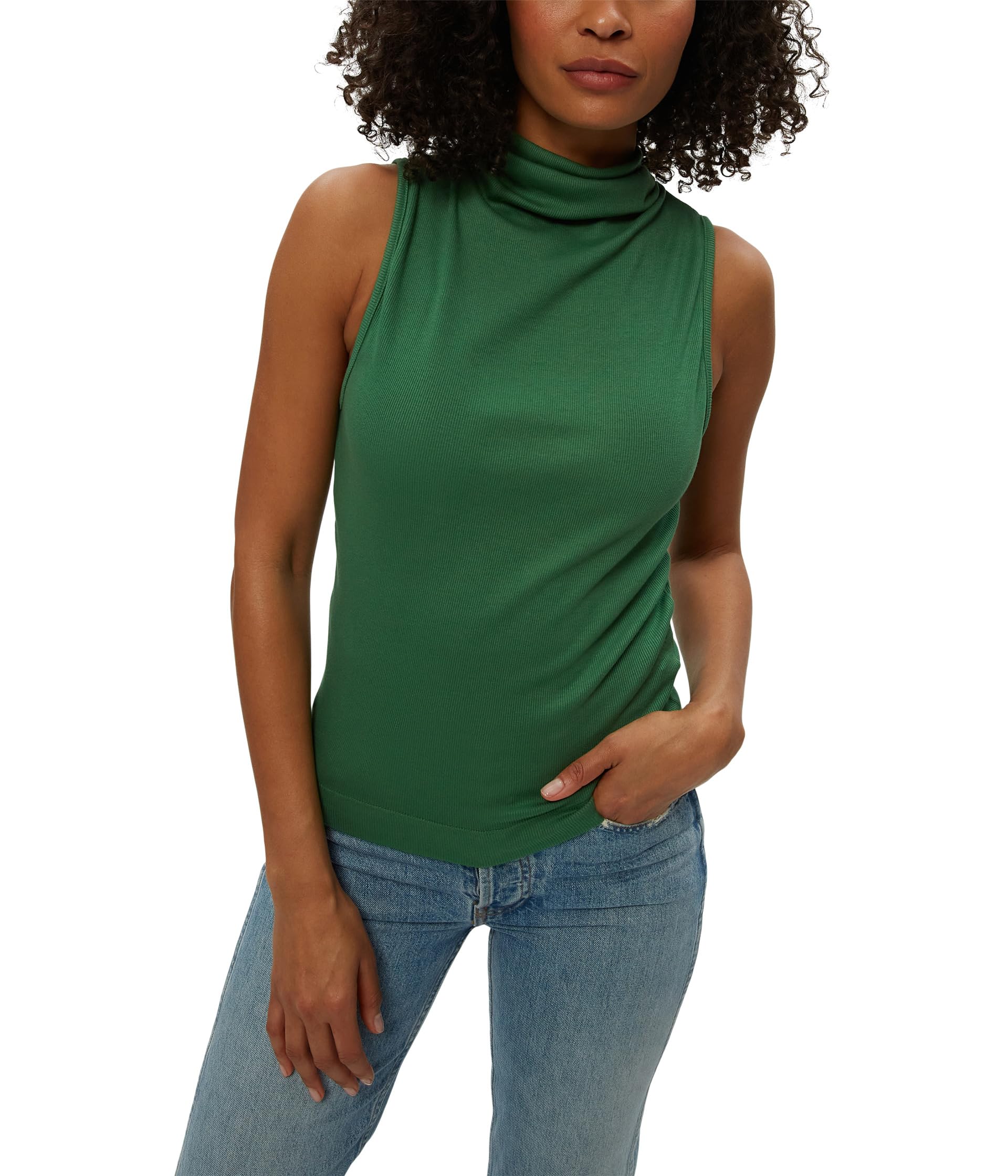 

Топ Michael Stars Chiara Drape Neck Tank, цвет Palm