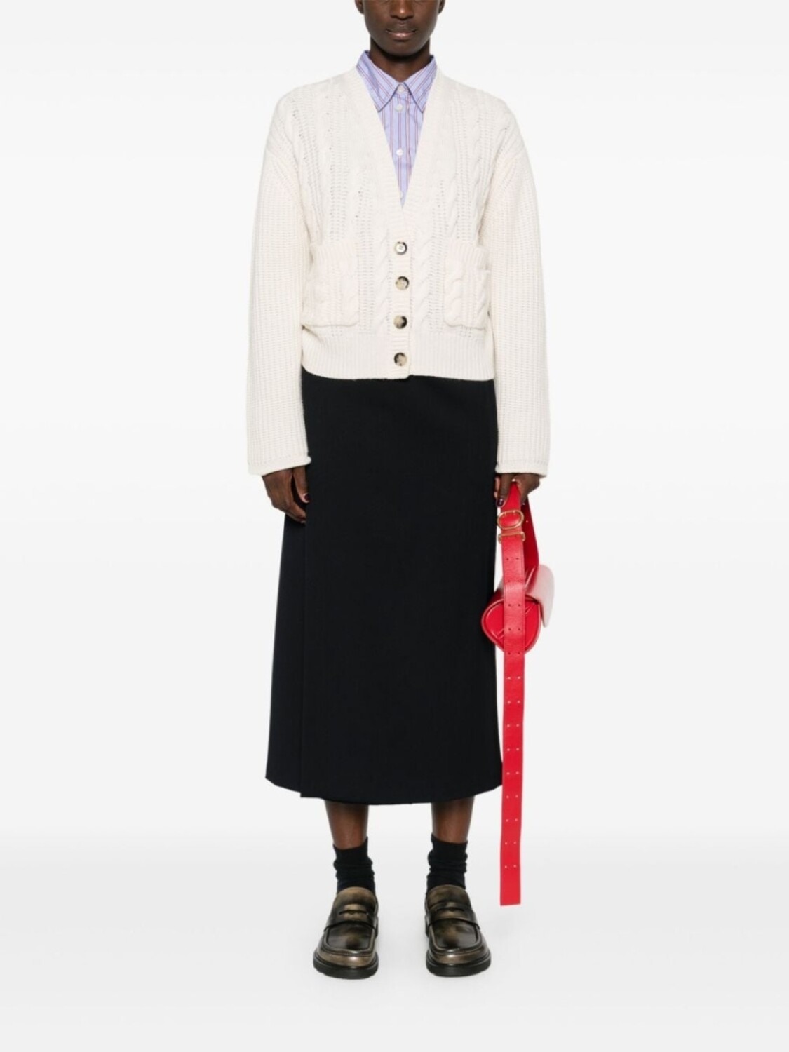 

Allude кардиган фактурной вязки, нейтральный цвет