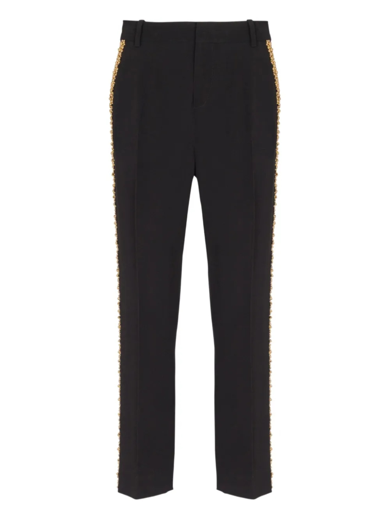 

Balmain прямые брюки с вышивкой, черный